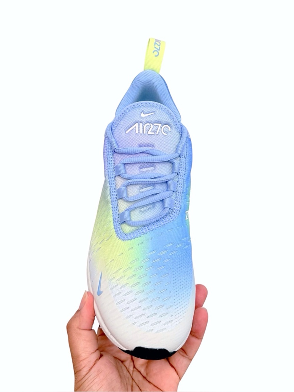 Nike Air Max 270 Aluminum Hydrangeas Metallic Silver Women’s Sneakers - Picture 4 of 7